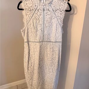 Bardot White Lace Midi Dress